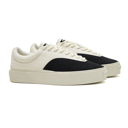 
EQLZ Yikuo official FAULT22 low top board shoes men's couple American style board shoes canvas shoes contrasting colors out of nothing Egret white/ghost black 42