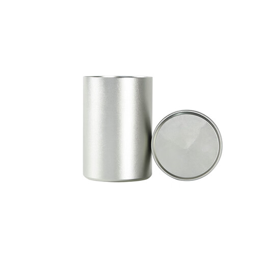 Tanglei aluminum alloy small tea can tea box tea can metal mini portable travel stainless steel sealed tea packaging box titanium alloy silver (4.5*6.8cm) frosted upgrade