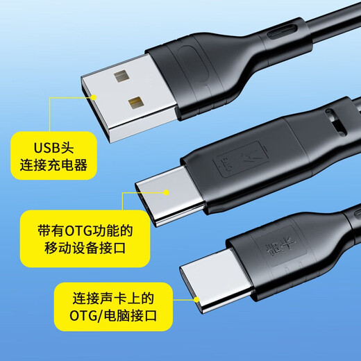 Good Shepherd Sound Card Live Broadcast Microphone OTG Data Cable Live Broadcast Sound Card Cable Apple Android Adapter High-Fidelity Side Adapter Cable Charging Side Live Broadcast Audio Cable Sound Card OTG Cable Micro - Suitable for V8 lighting special version