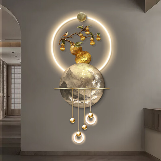 Dessin Town New Chinese Style Gourd Entrée Entrée Décoration Peinture Corridor Corridor Corridor Corridor Corridor Corridor Corridor Corridor Lumin Lumin Lumin Lumin Lumin Luminal Corridor BG6296-BG6299-BG6300 50 * 123cm peinture de suspension ordinaire sans lampe sans lampe