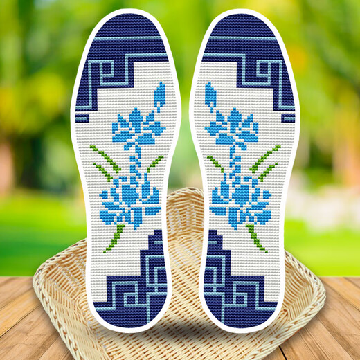 Sole de croix intérieure Stitch auto-embroderie à ceinture et filetage 2024 Nouveaux ping semi-finis épaissi un tissu de coton absorbant la transpiration à la main rouge 686 Ping an 39