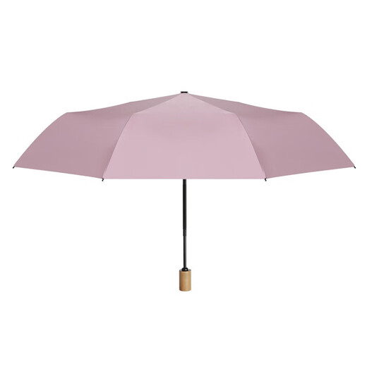 Tri-Pololar Holzgriff Dach falten Vinyl Parasol Handbuch Tri-fach Regenschirm TP7027 Burgund (Handbuch)