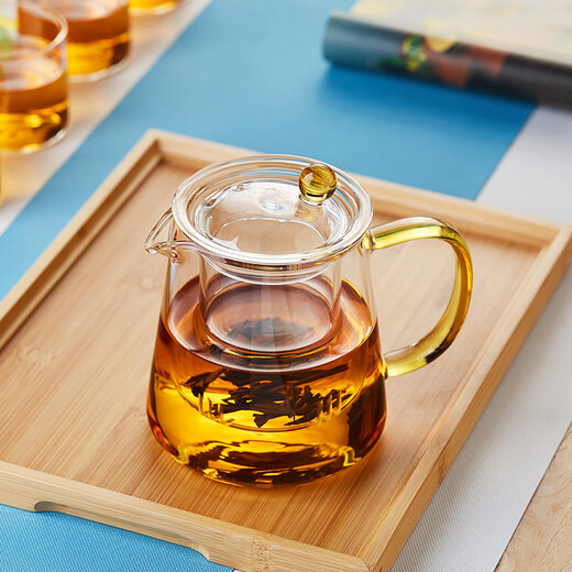 Mesni thickened glass teapot heat-resistant glass tea maker home with filter kung fu tea set