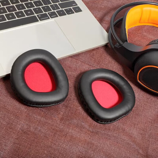 Lai Xiaoxing es adecuado para la cubierta de auriculares EH725 ERYOU EH712 Cubierta de auriculares EH702 715 733 Caso de cuero de cuero Café Internet Café Cubierta protectora Cubierta de esponja de auriculares transpirable EH733 [Auricador negro] 1 par [Oval]