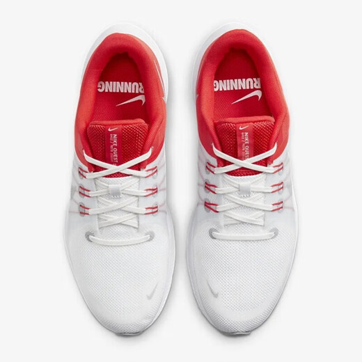 耐克（NIKE）跑步鞋子男春秋新款健身训练网面透气减震轻便休闲运动鞋 DA1105-100白灰红 44