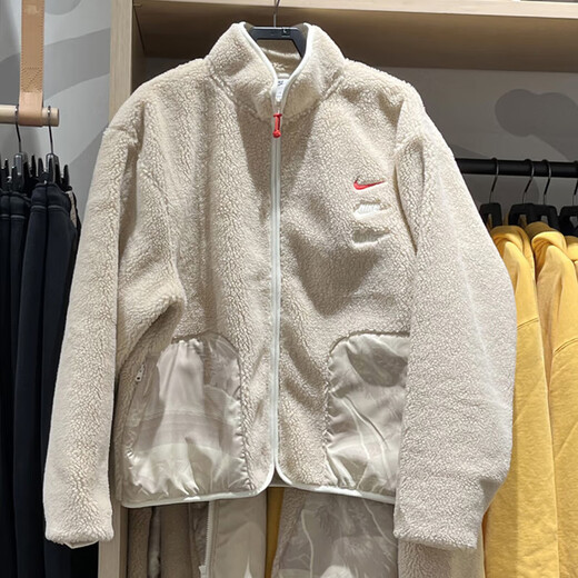 Nike (Nike) Jacke Herren 2025 Sommer New Sportswear Fleece Warm Stand Kragenjacke FZ6194-126 Light Khaki Neujahr L.