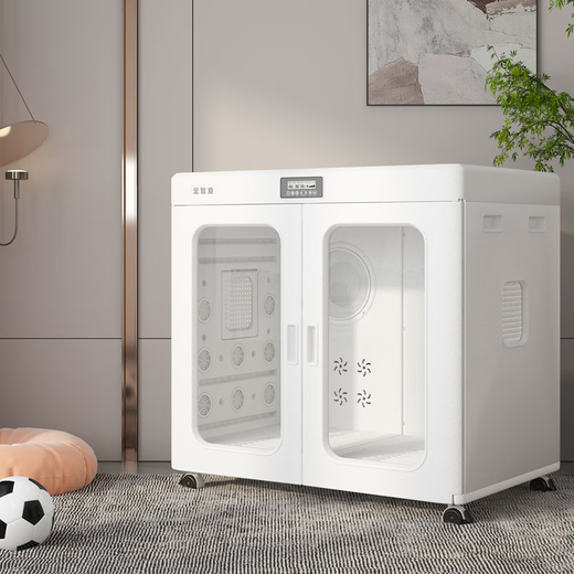 Pet Zhidi Caja de secado para mascotas para perros medianos y grandes Secador de pelo para mascotas Artefacto para bañar y secar con secador a perros Border Collie Blow Water Box Super Wind 430 litros 4 salidas de aire laterales 28 salidas de aire 2 ventiladores 120 Jin Jin es igual a 0,5 kg. Disponible dentro