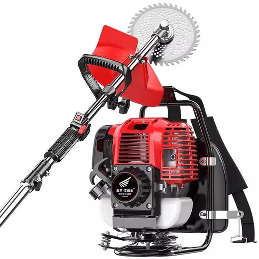 Wuyang Honda imported Honda King four-stroke high-power backpack gasoline lawn mower multi-functional weeding, loosening soil, ditching and land reclamation, mowing + ditching, new sixth generation four-stroke backpack type imported power