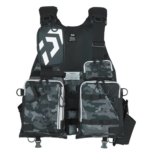 DAIWA 24 new DF-6224 buoyancy life vest large capacity sea fishing life vest vest bright black one size