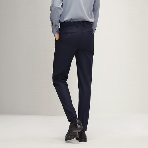 Qipai rhino pleat men's trousers spring and autumn business formal attire including wool men's straight trousers