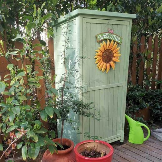 Global Outdoor Imperping Suncreen Garden Storage Cabinet de rangement de jardin Balcon de rangement Balconie de rangement Armoire de rangement de style gris haut de gamme 695 * 5201420mm