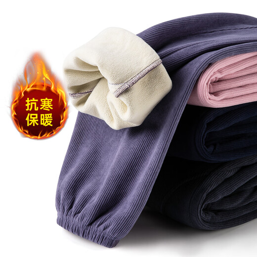 Disney (Disney) Girls' Autumn and Winter Velvet Thickened Sports Pants Children's Zootopia Pants ZL160041 Navy Blue 140