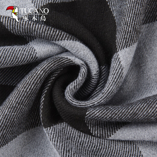 Woodpecker Scarf Men's Autumn and Winter Versatile Plaid Shawl Women's Warm Scarf Couple Students Valentine's Day Birthday Gift for Friends