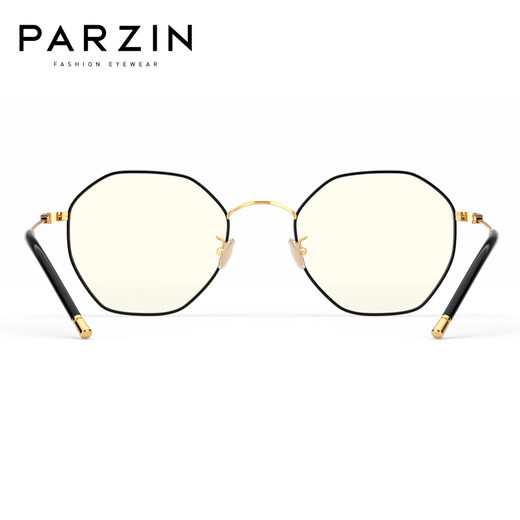 
PARZIN (PARZIN) anti-blue light and radiation-proof glasses for men and women Simple and easy to match metal polygonal goggles PZ15738LA black frame gold edge