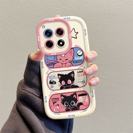 
The best choice is suitable for OnePlus 12 mobile phone case Ace cartoon ins Fengxingyan Cat Fashion Brand OnePlus AcePro Silicone OnePlus Ace3V mobile phone case OnePlus Ace3 full-inclusive anti-fall one round pier shell - white - BS3893 black cat OnePlus Ace 2
