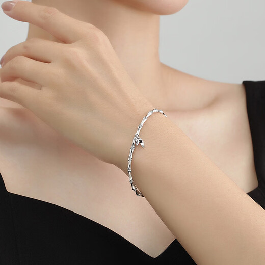 Ming brand jewelry platinum bracelet PT950 long bamboo charm fashionable national charm bamboo bracelet BFI0019 platinum bracelet about 11.84 grams