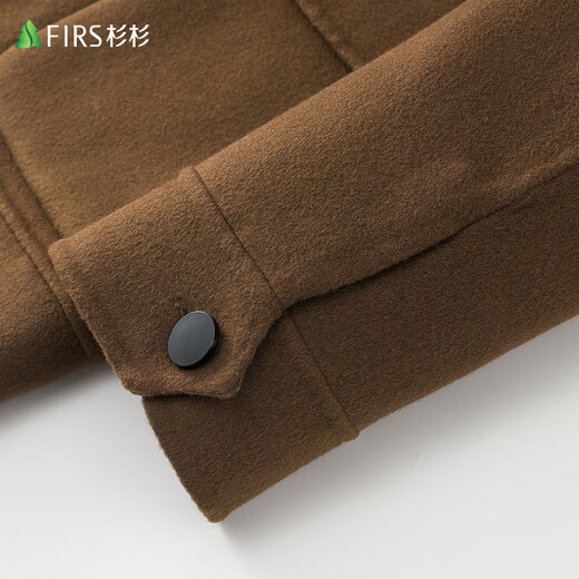 Shanshan wool double-sided woolen jacket men's spring and autumn casual warm lapel woolen coat top short coat men's clothing