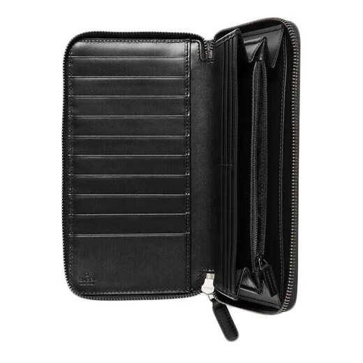 Gucci (GUCCI) GIUCCI men's bag black Double G Signature mid-length wallet wallet CWC1R 1000 purchasing agent