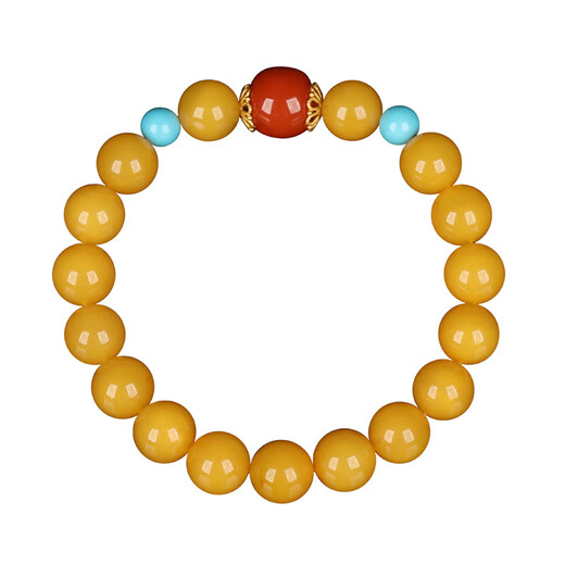 OUCERNY beeswax bracelet natural amber original heather red barrel beads old beeswax Duobao play bracelet bracelet for Chinese Valentine's Day gift