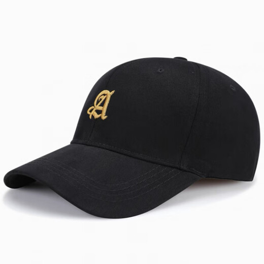 Fully sealed hat for women, new back-sealed men's peaked cap, fashionable spring and summer sun protection youth versatile sunshade baseball cap, black A fully sealed