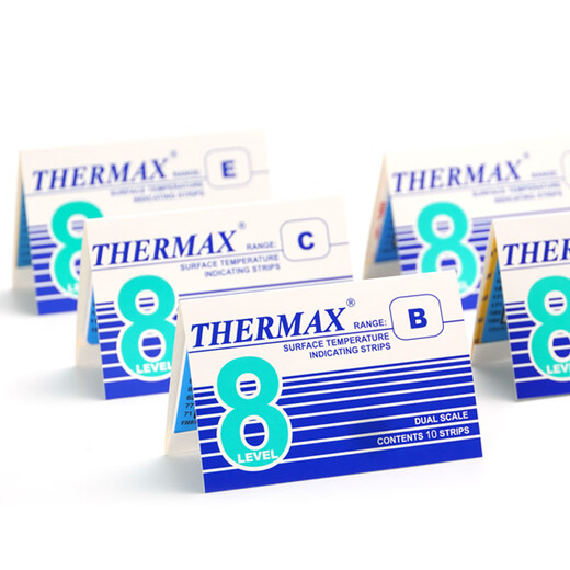 THERMAX进口测温纸8格 英国感温贴片TMC变色温度测试纸感温变色贴 8格B