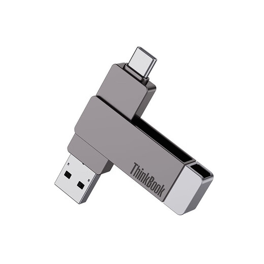 ThinkPad联想Thinkbook 64GB Type-C USB3.1 U盘 读速150MB/s 手机电脑 双接口 u盘办公商务优盘 BU100