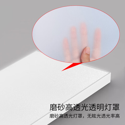 Dengling office chandelier led flat panel strip light office building supermarket live broadcast room lighting fixtures white frame right angle 120*30cm 72W white light