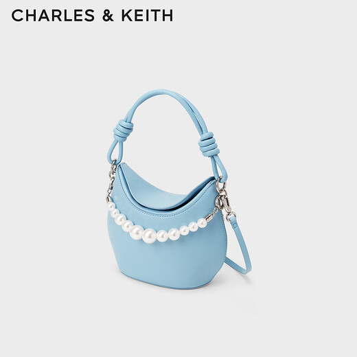 CHARLES/KEITH Pearl Portable Shoulder Crescent Bag Women's CK2-10270963 Light Blue Light Blue S