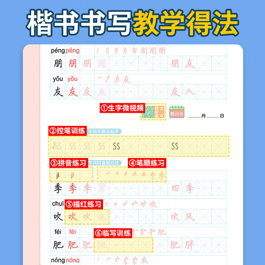 墨点字帖 暑假写字 一升二升三升四升五六 暑假衔接教材 12345年级练字帖 同步训练题 写字作业天天练 复习强化巩固 生字预习 楷书字帖 暑假写字贴·5升6年级 暑假写字