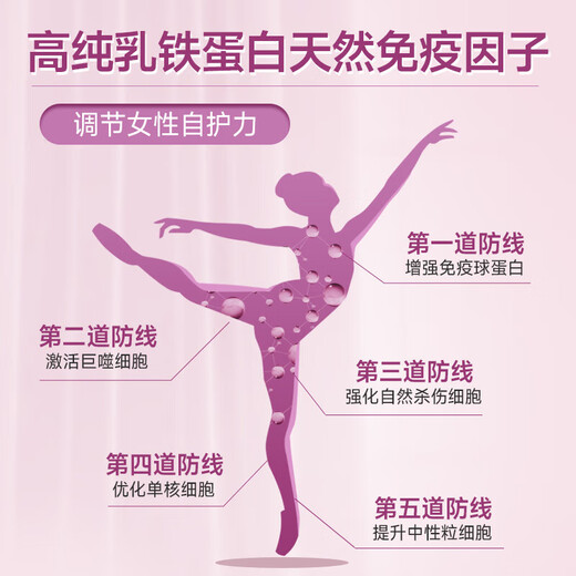 Geetop乳铁蛋白成人增强免疫力提高女性营养球蛋白质粉进口牛初乳免疫球白蛋白钙片提高抵抗力2件