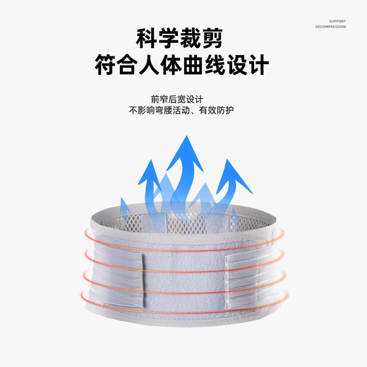 道禾（DOHOPE）四季医用护腰带男女士运动束腰轻薄腰托疼腰间盘突出钢板支撑窄款 医用运动薄款【低腰15cm】灰色 L（110斤-140斤）