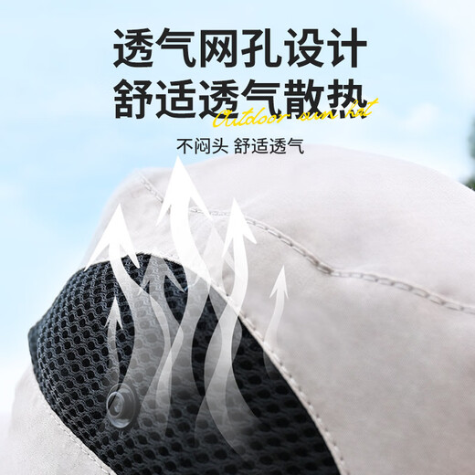 Zhenyou (Grsaed) outdoor UV sun hat for men and women, summer sun protection sun hat, fisherman's fishing hat, riding hat, temperament gray