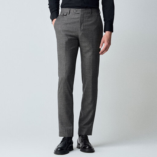 SAINT ANGELO Pure Wool Suit (Pants) Slim Men's Formal Long Pants EBD233261S Gray Coffee 86A
