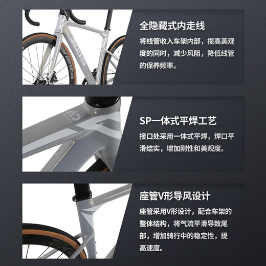 XIDESHENG (XDS) XDS AD350 XIDESHENG AD350 Highway-Fahrrad Xideshg Road Bike Road Bike Xideshg Fahrrad 2024 Creme gelb/weiß 700cx510 mm Höhe 175-185 cm
