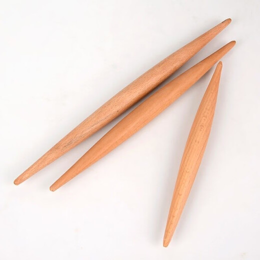 Haofanjie rolling pin with two pointed ends for dumpling skin, special non-stick pointed tip for rolling out dumpling skin artifact, small dry battle small rolling pin, two pointed rolling pin 30cm