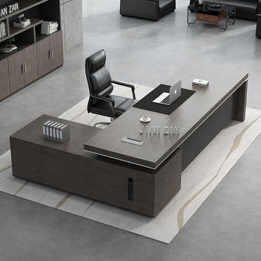 Boss desk and chair combination CEO desk executive desk simple modern office furniture double cabinet executive desk 1.6 meters boss desk