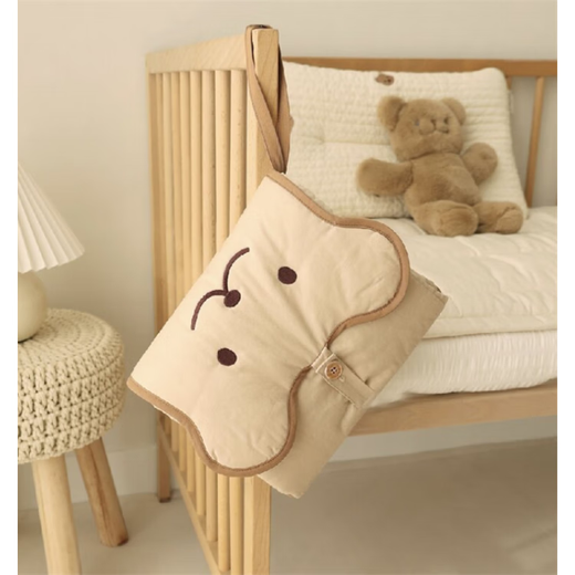 South Korea's Smiling Bear Baby Diaper Pad, Convenient and Multifunctional Waterproof and Leakproof Diaper Bag Folding Bear Convenient Diaper Pad 50x70cm