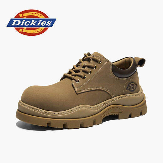Dickies马丁靴男厚底增高2024秋冬新款户外工装靴休闲百搭男靴 土黄 41 (255mm) 标准码
