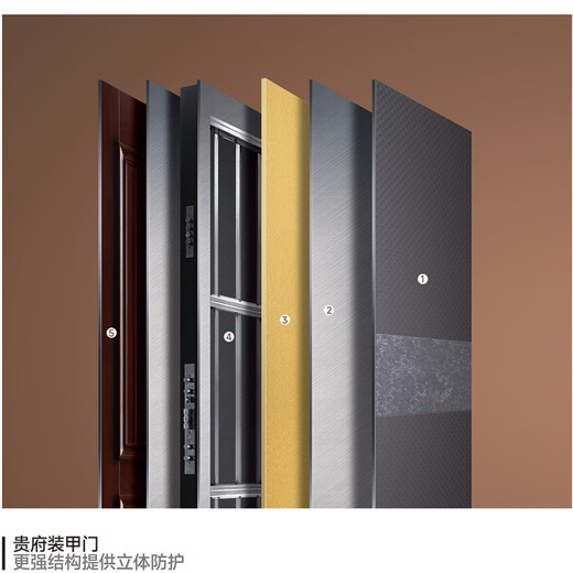 Guifu armored door Gui pine axis silent door carved cast aluminum door security door anti-theft door entry door