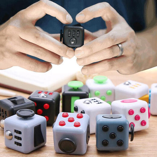 Huston Edc Unzip Rubik's Cube Nouveaux et étranges Toys fidgetcube Décompression Artefact DICE CHILDS'S'S Toy Gift # 9 All Black
