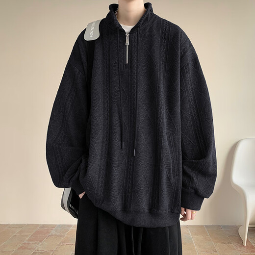 OEMG美式复古条纹卫衣男24春秋季新款潮牌连帽套头上衣服帽衫青年外套 DSD232-WY829红色 2XL [建议140-160斤]