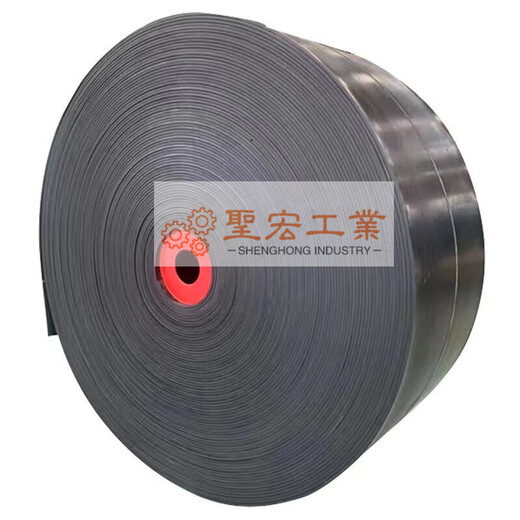 Rubber conveyor belt convex herringbone pattern anti-slip belt nylon conveyor belt wear-resistant sand and stone lifting belt black 6000mm