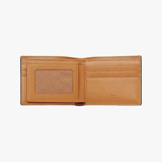 MCMVisetos Bifold Wallet with Card Holder Cognac
