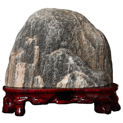 
Shengxu authentic Taishan stones are used as indoor and outdoor Taishan offices, backing stones, and natural raw stones ornaments, dark brown, everything is the best - C123