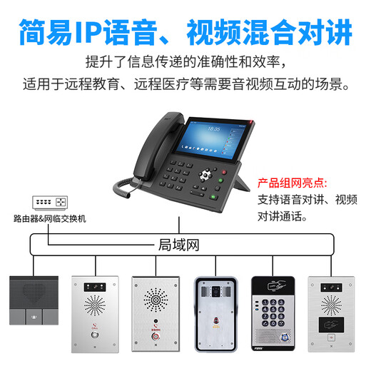 RECEPTOR IP network intercom system two-way network voice visual intercom system parking lot prison factory one-touch intercom IP broadcast intercom customization solution Consult customer service