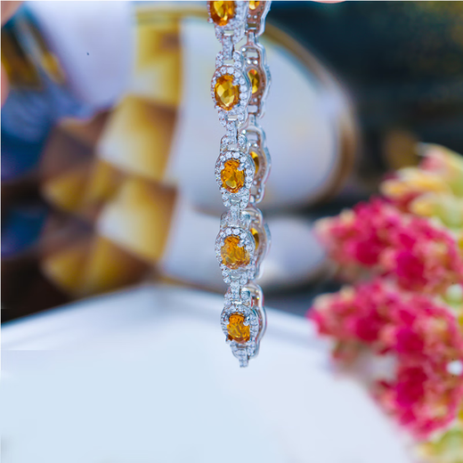 GEM STONE KINGGSK 8 carat citrine bracelet 925 silver colored gemstone light luxury fashion birthday gift for girlfriend and wife