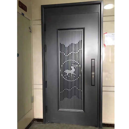 JRB家瑞堡豪华门不锈钢韩式门单开门家用别墅大门防盗门通风玻璃入户门定制 款式1【每平方】