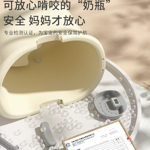 小洁匠选日本儿童加厚洗澡桶宝宝泡澡桶小孩可坐式沐浴桶家用婴儿游泳澡盆  布鲁蓝【0-10岁感温高凳】 【数显设计-安全材质-可坐式】送