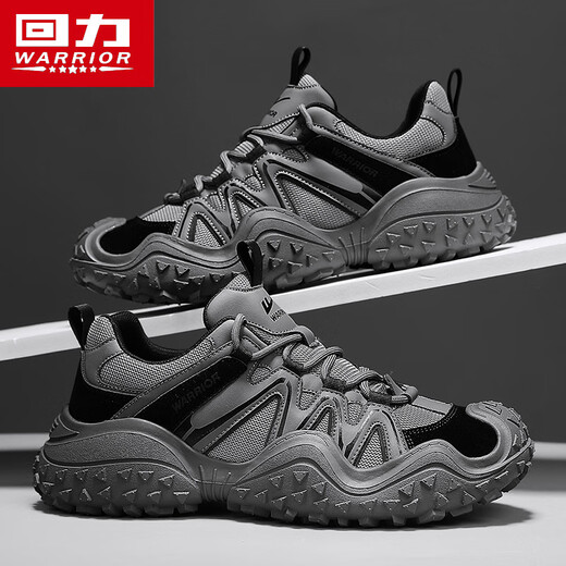 Warrior dad shoes men versatile casual men's shoes sports running shoes men 3891 gray/black 40