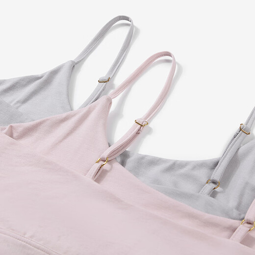 STW.SOTOWELLSTW tube top underwear women's anti-exposure vest summer bra all-in-one with modal straps and breast pads to wrap the chest WB069 with 2 pairs of breast pads, high-end gray M (160)
